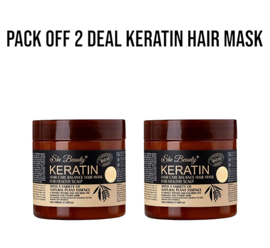 Pack Off 2 Deal Keratin Hair Mask 500ml